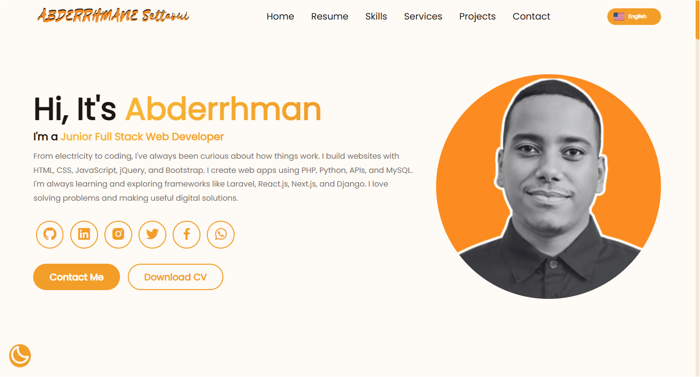 Portfolio project screenshot